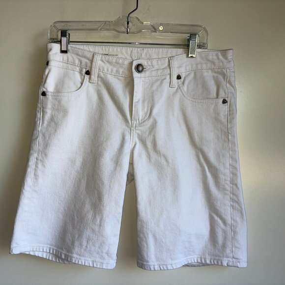 KUT From The Kloth Catherine Boyfriend Jean Shorts Size 6 White - Picture 1 of 10